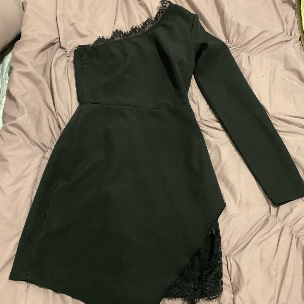 Black off shoulder dress
